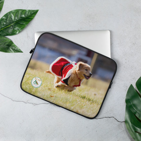 Running Holiday Puppy Laptop Sleeve